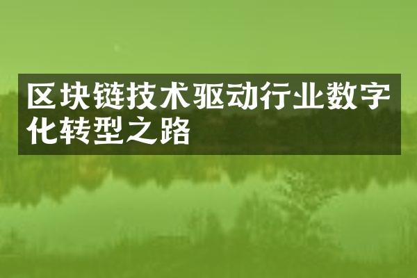 区块链技术驱动行业数字化转型之路