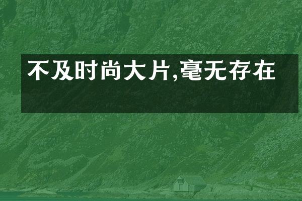 不及时尚片,毫无存在感