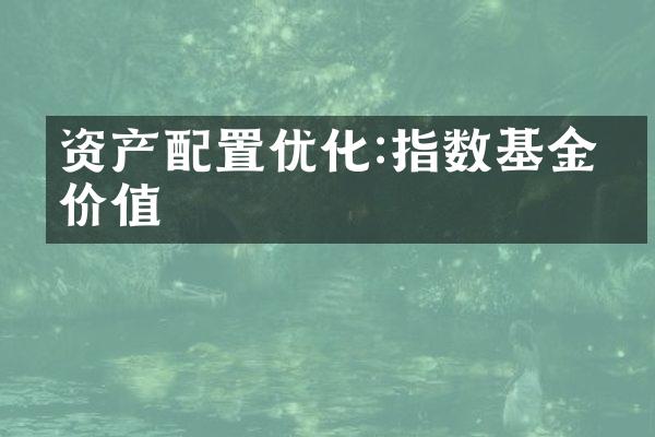 资产配置优化:指数基金的价值