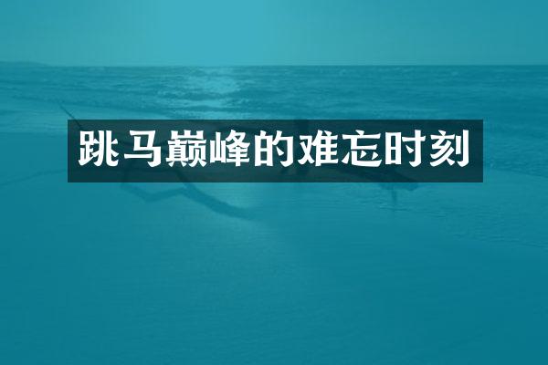 跳马巅峰的难忘时刻