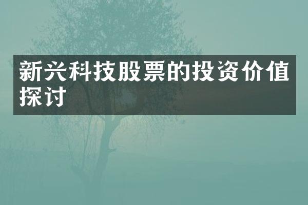 新兴科技股票的投资价值探讨