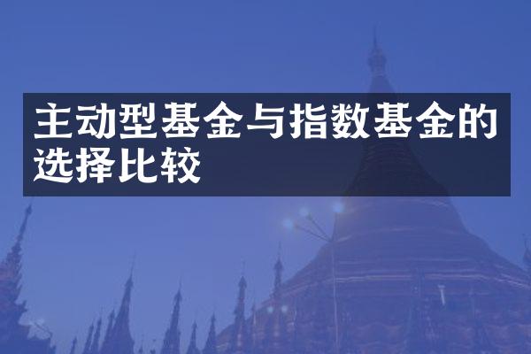 主动型基金与指数基金的选择比较