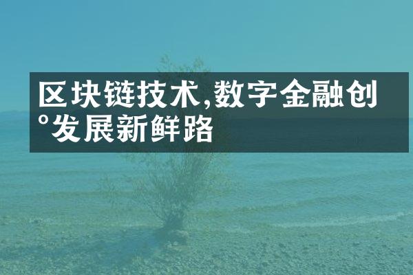 区块链技术,数字金融创新发展新鲜路