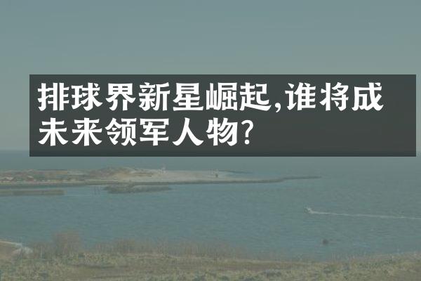 排球界新星崛起,谁将成为未来领军人物?