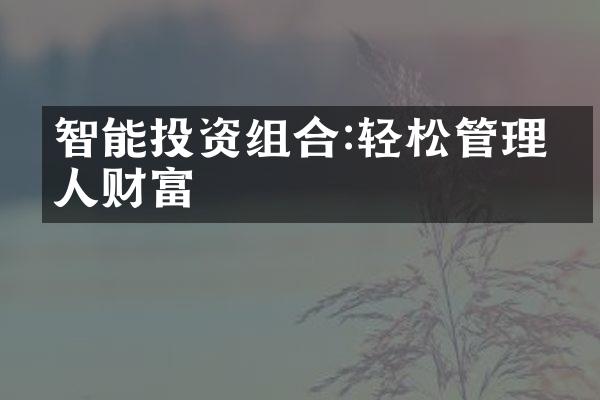 智能投资组合:轻松管理个人财富