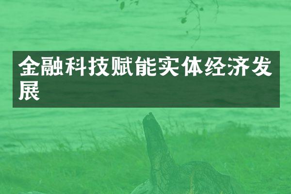 金融科技赋能实体经济发展