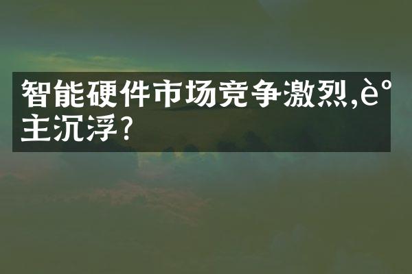 智能硬件市场竞争激烈,谁主沉浮?