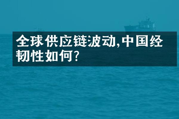 全球供应链波动,中国经济韧性如何?