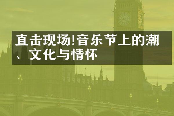 直击现场!音乐节上的潮流、文化与情怀