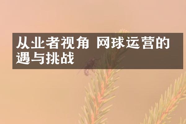 从业者视角 网球运营的机遇与挑战