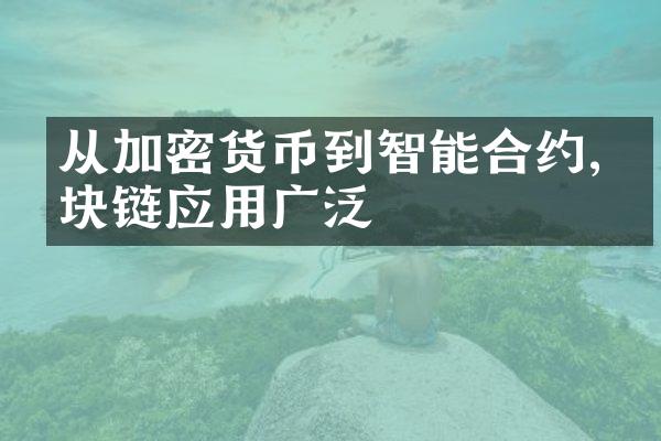 从加密货币到智能合约,区块链应用广泛