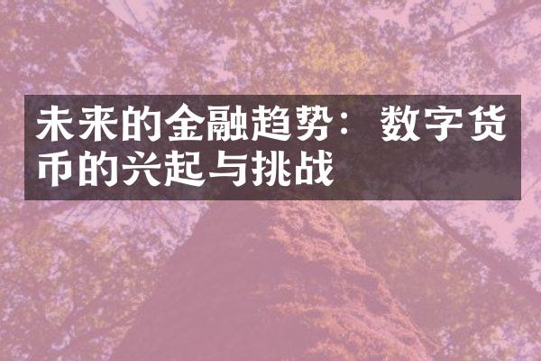 未来的金融趋势：数字货币的兴起与挑战