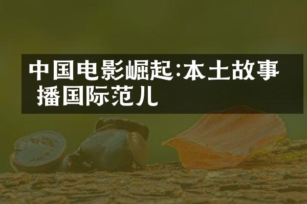 中国电影崛起:本土故事传播国际范儿