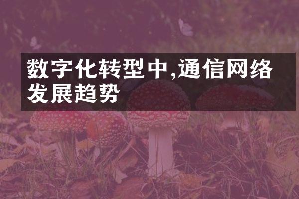 数字化转型中,通信网络的发展趋势