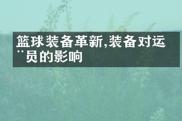 篮球装备革新,装备对运动员的影响