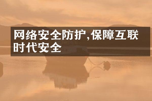 网络安全防护,保障互联网时代安全