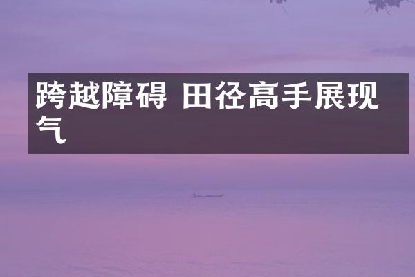 跨越障碍 田径高手展现勇气