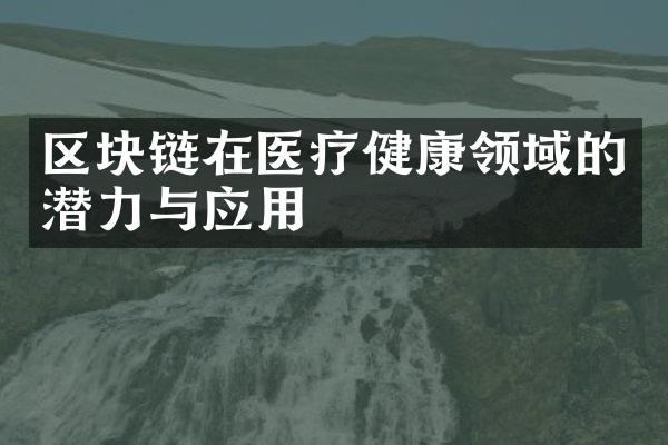 区块链在医疗健康领域的潜力与应用