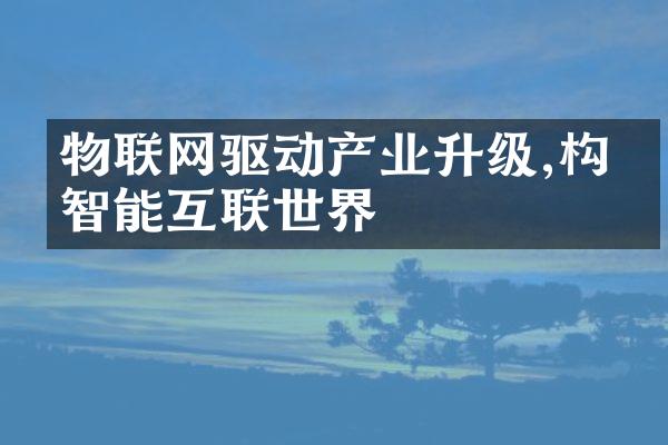 物联网驱动产业升级,构建智能互联世界