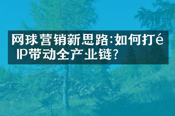 网球营销新思路:如何打造IP带动全产业链?