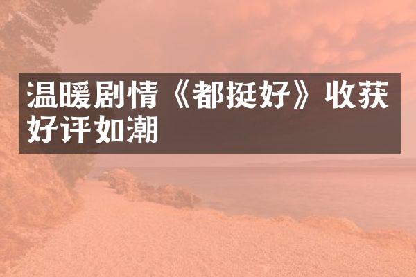 温暖剧情《都挺好》收获好评如潮