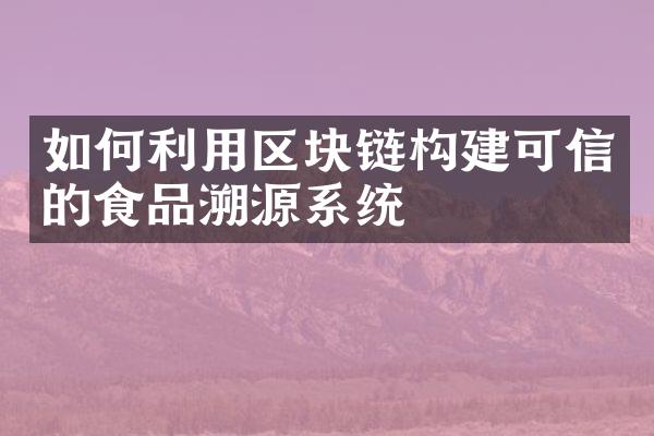 如何利用区块链构建可信的食品溯源系统