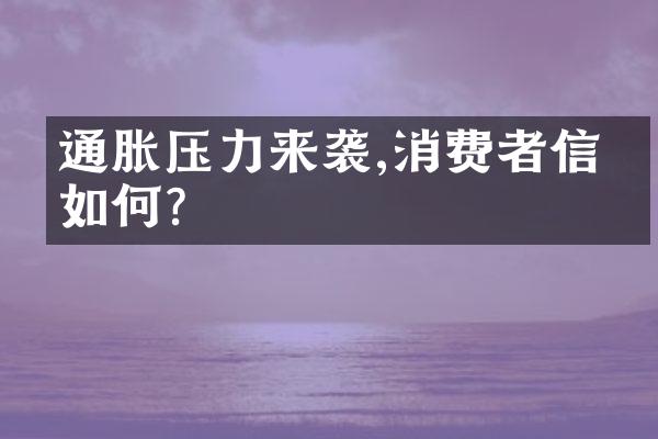 通胀压力来袭,消费者信心如何?