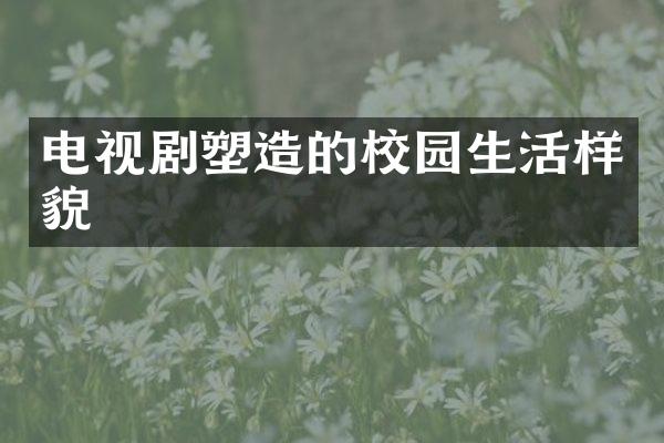 电视剧塑造的校园生活样貌