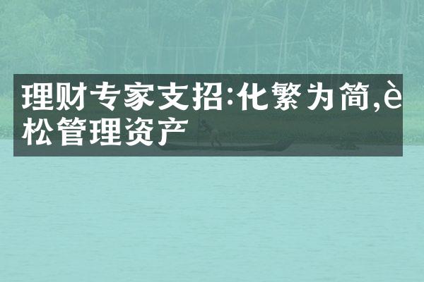 理财专家支招:化繁为简,轻松管理资产