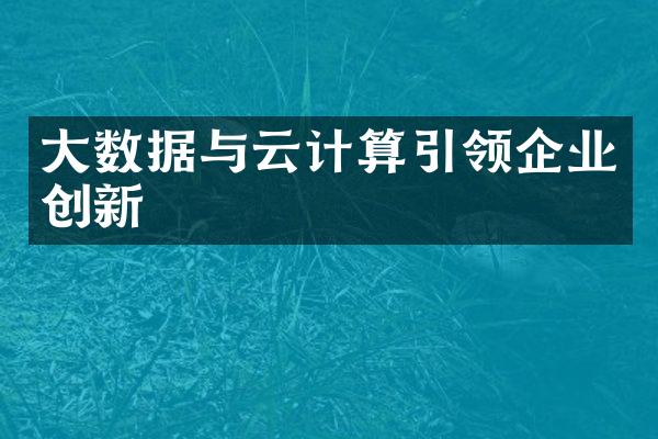 大数据与云计算引领企业创新