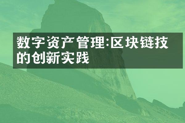 数字资产管理:区块链技术的创新实践