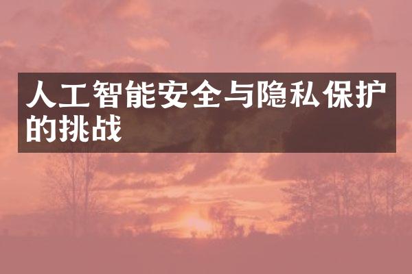 人工智能安全与隐私保护的挑战