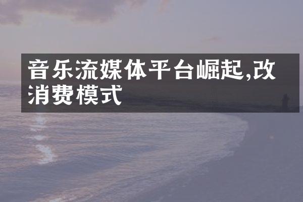 音乐流媒体平台崛起,改变消费模式