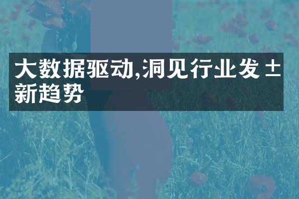 大数据驱动,洞见行业发展新趋势