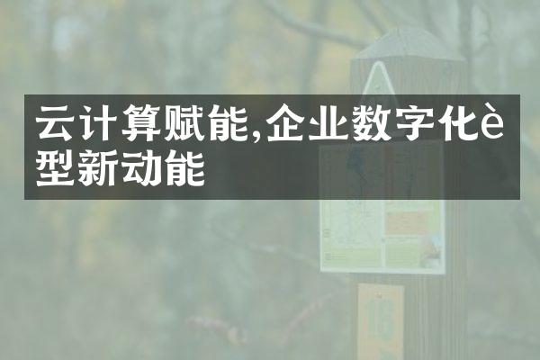 云计算赋能,企业数字化转型新动能