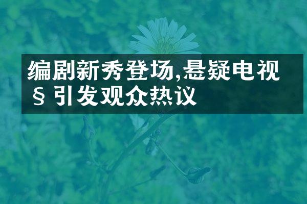 编剧新秀登场,悬疑电视剧引发观众热议