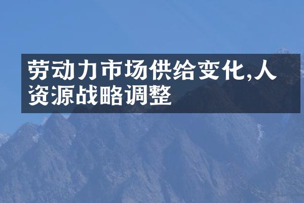 劳动力市场供给变化,人力资源战略调整