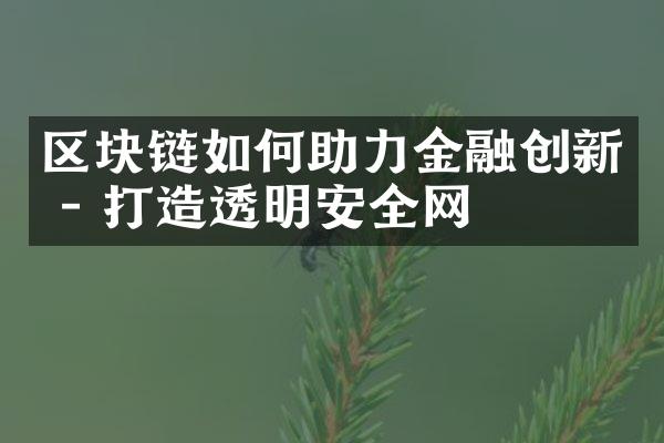 区块链如何助力金融创新 - 打造透明安全网