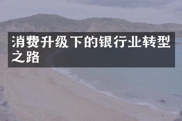 消费升级下的银行业转型之路