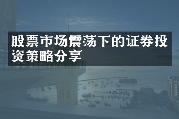 股票市场震荡下的证券投资策略分享