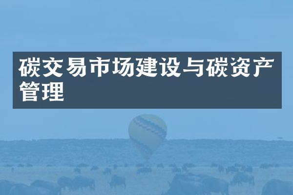 碳交易市场建设与碳资产管理