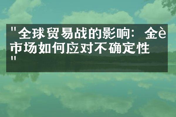 "全球贸易战的影响：金融市场如何应对不确定性？"