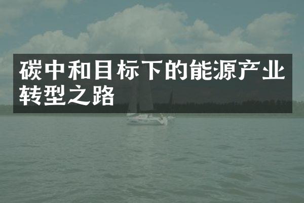 碳中和目标下的能源产业转型之路