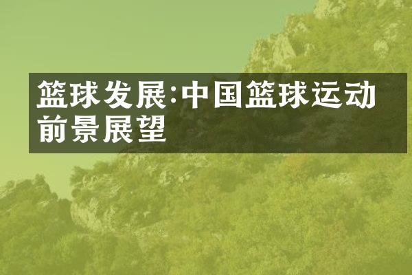 篮球发展:中国篮球运动的前景展望