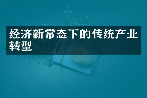 经济新常态下的传统产业转型