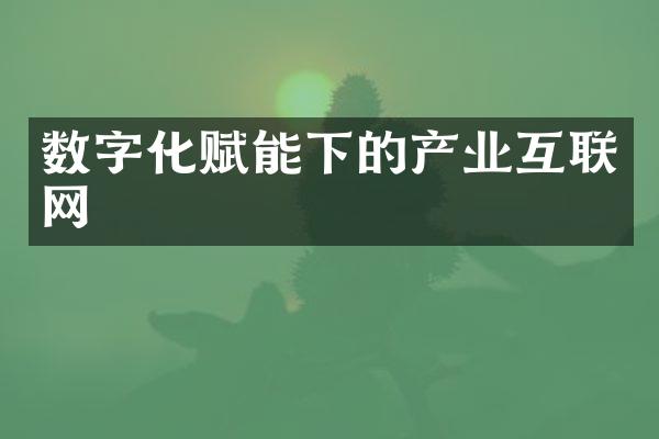 数字化赋能下的产业互联网