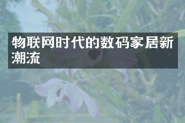 物联网时代的数码家居新潮流