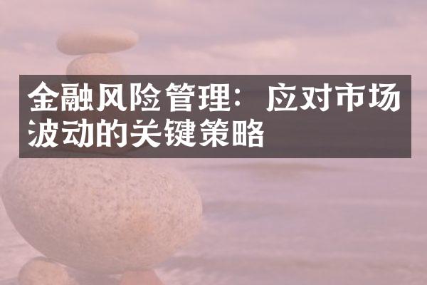 金融风险管理：应对市场波动的关键策略