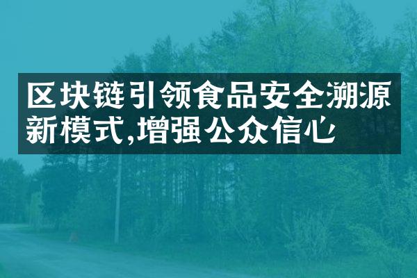 区块链引领食品安全溯源新模式,增强公众信心