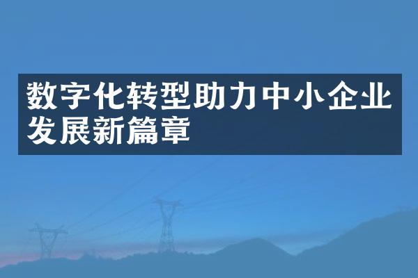 数字化转型助力中小企业发展新篇章